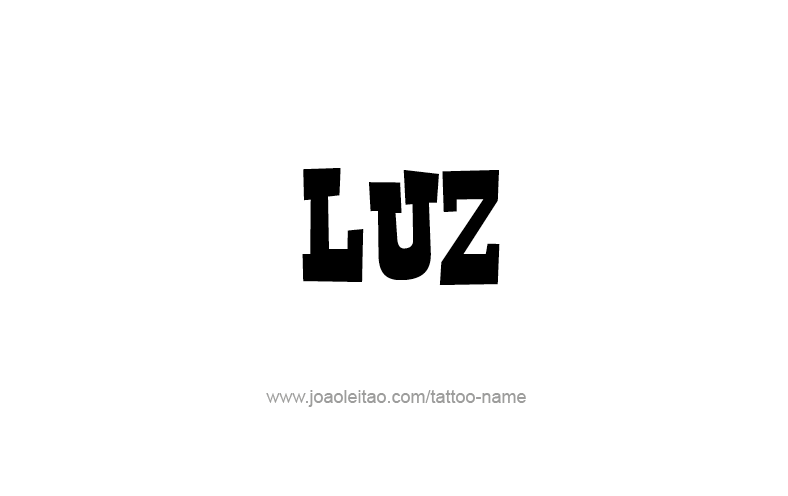 Tattoo Design Name Luz   