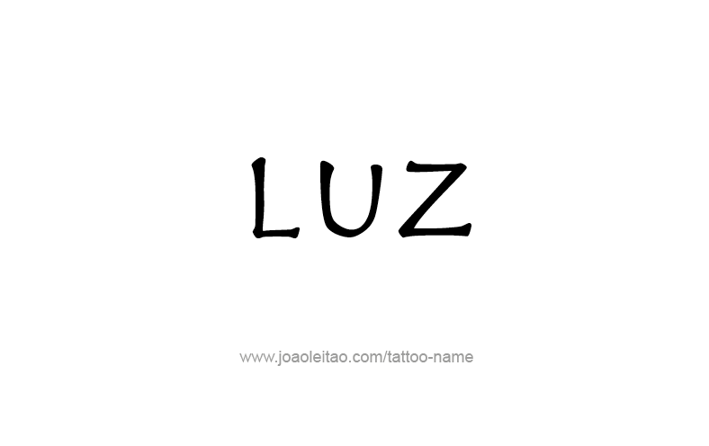 Tattoo Design Name Luz   