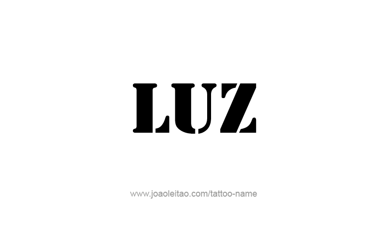 Tattoo Design Name Luz   