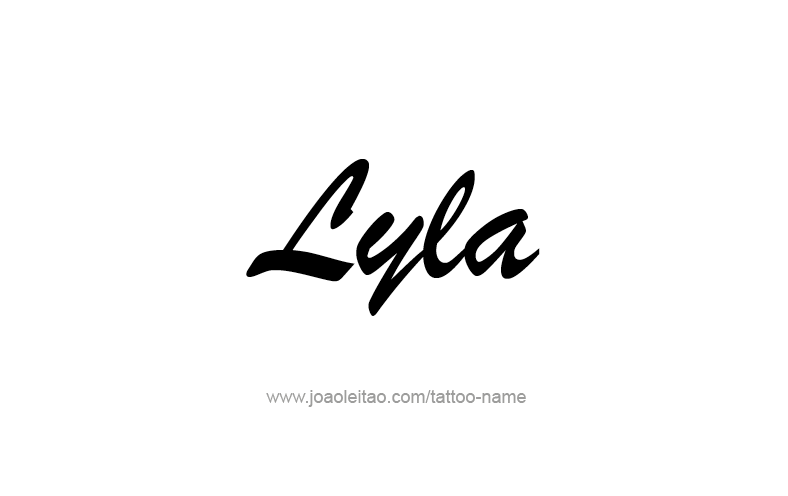 Tattoo Design Name Lyla   