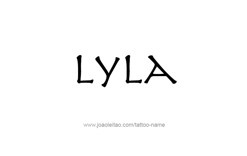 Tattoo Design Name Lyla   