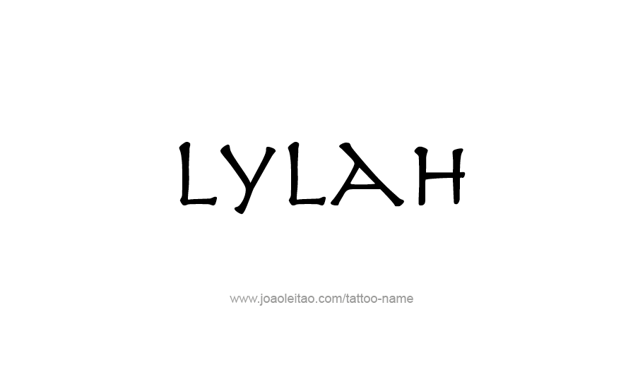 Tattoo Design Name Lylah   