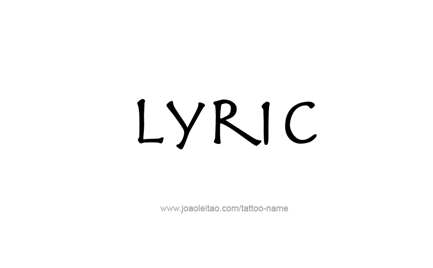 Tattoo Design Name Lyric   