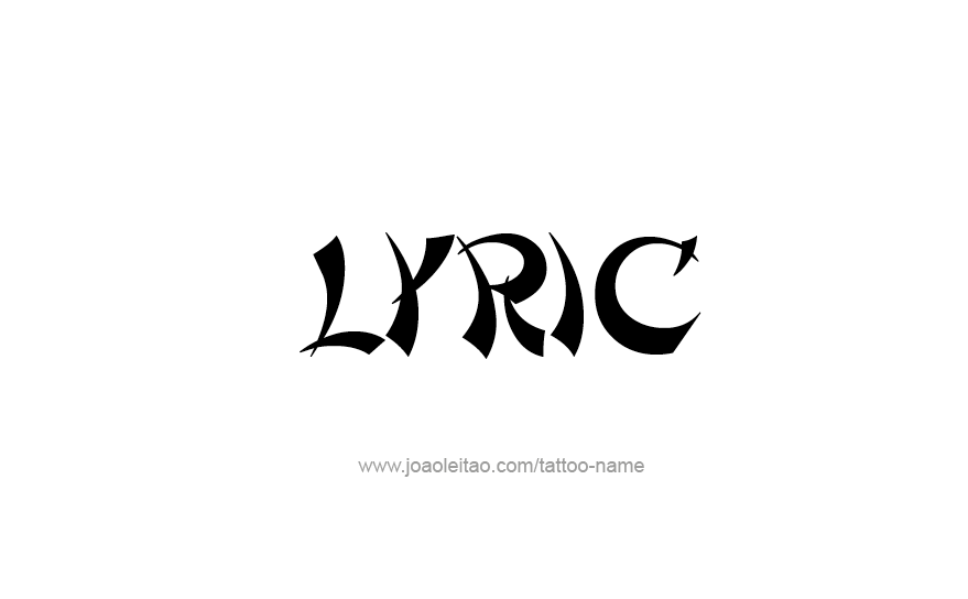 Tattoo Design Name Lyric