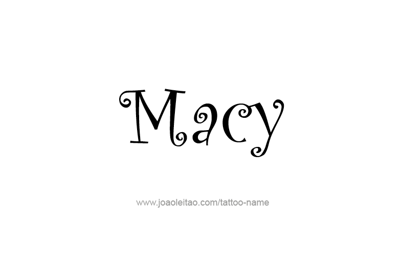 Tattoo Design Name Macy   