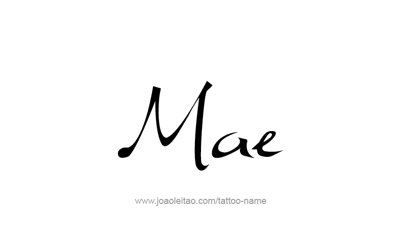 Tattoo Design Name Mae   