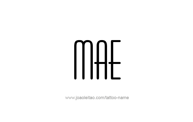 Tattoo Design Name Mae   