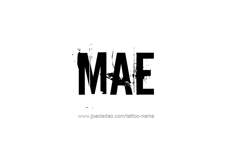 Tattoo Design Name Mae   