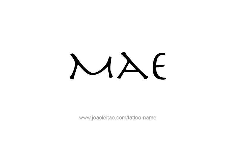 Tattoo Design Name Mae   