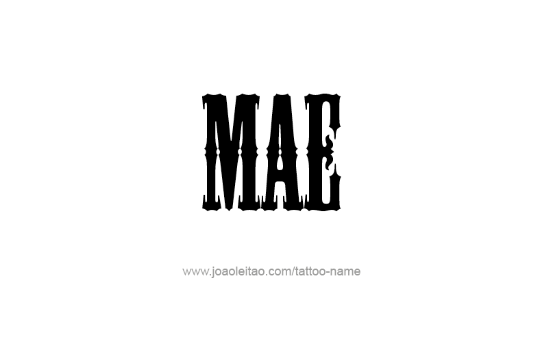 Tattoo Design Name Mae   