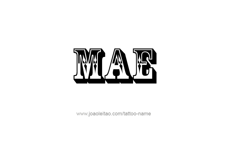 Tattoo Design Name Mae   