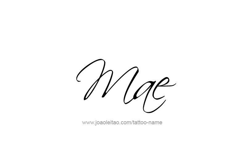 Tattoo Design Name Mae   