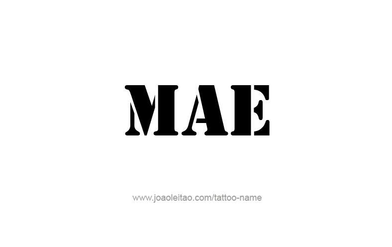 Tattoo Design Name Mae   