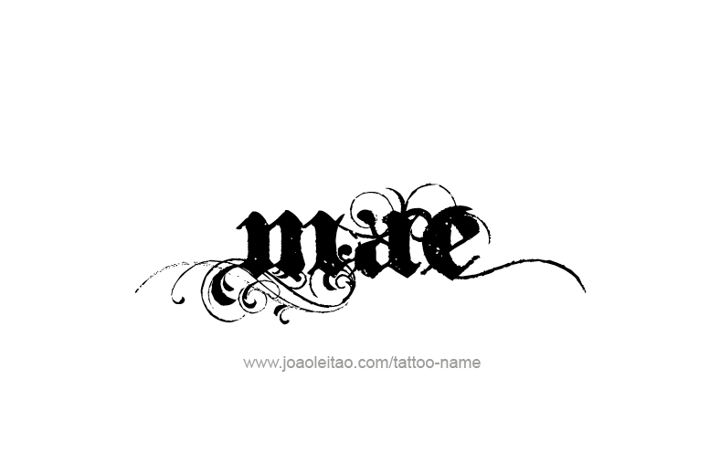 Tattoo Design Name Mae   