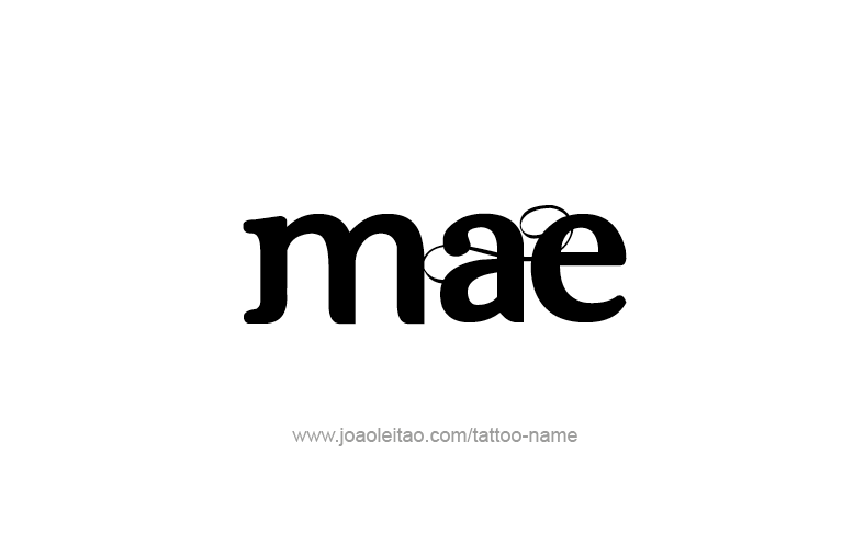 Tattoo Design Name Mae   