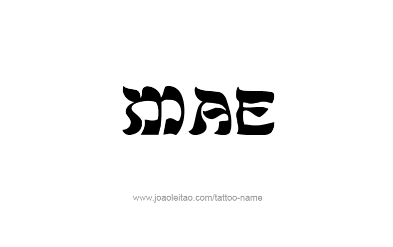 Tattoo Design Name Mae   