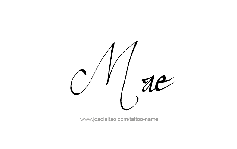 Tattoo Design Name Mae   