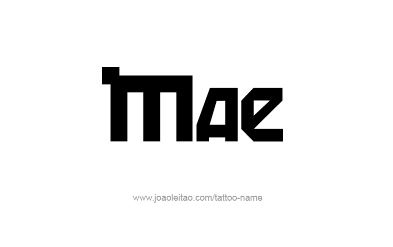 Tattoo Design Name Mae   