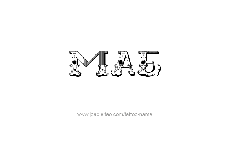 Tattoo Design Name Mae   