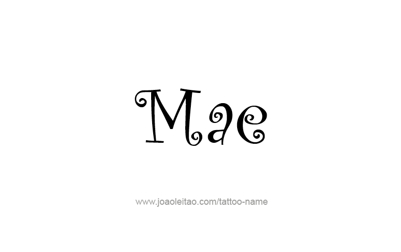 Tattoo Design Name Mae   