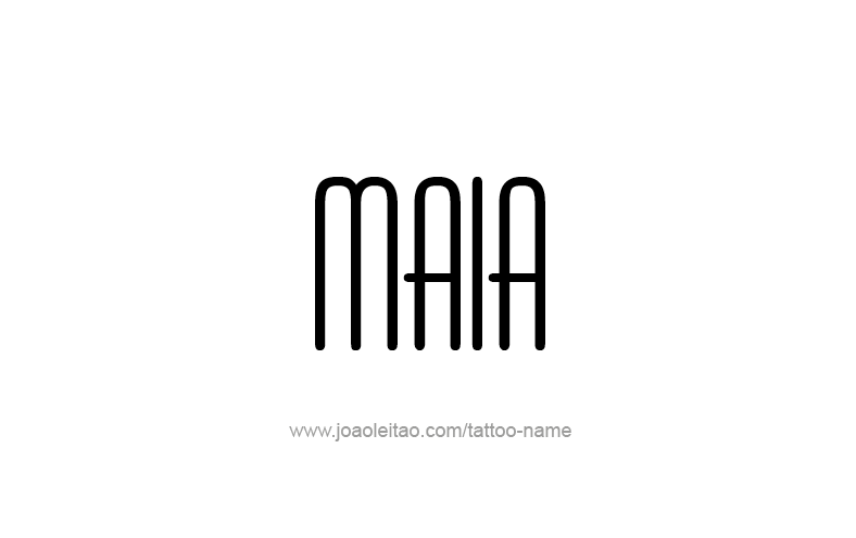 Tattoo Design Name Maia   