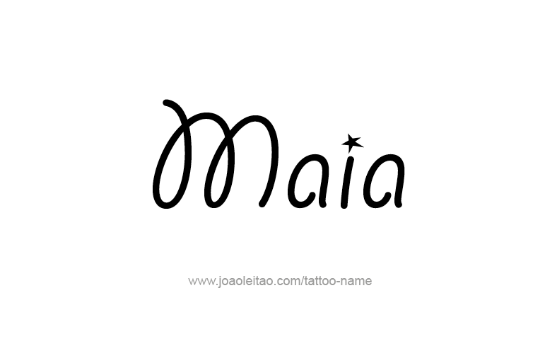 Tattoo Design Name Maia   