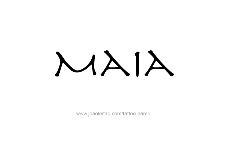 Tattoo Design Name Maia   