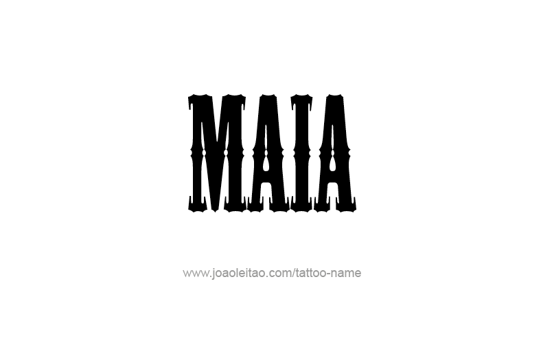 Tattoo Design Name Maia   