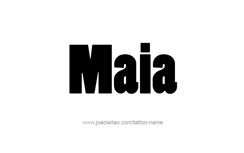 Tattoo Design Name Maia   