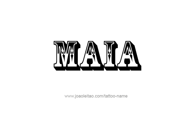 Tattoo Design Name Maia   