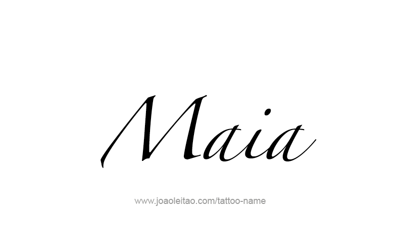 Tattoo Design Name Maia   