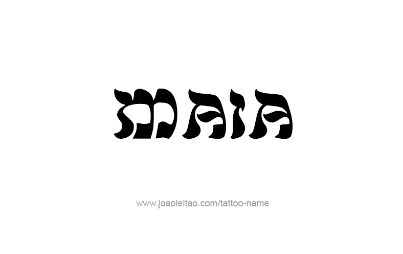 Tattoo Design Name Maia   