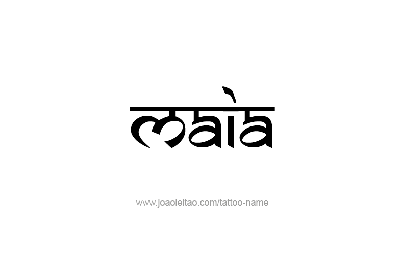 Tattoo Design Name Maia   