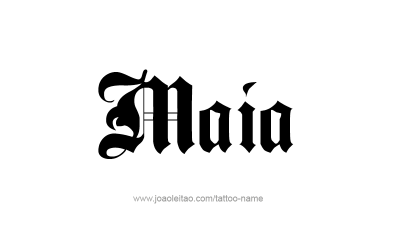 Tattoo Design Name Maia   