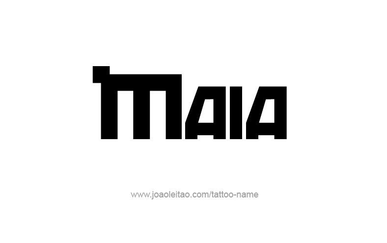 Tattoo Design Name Maia   