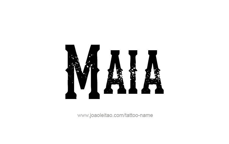 Tattoo Design Name Maia   