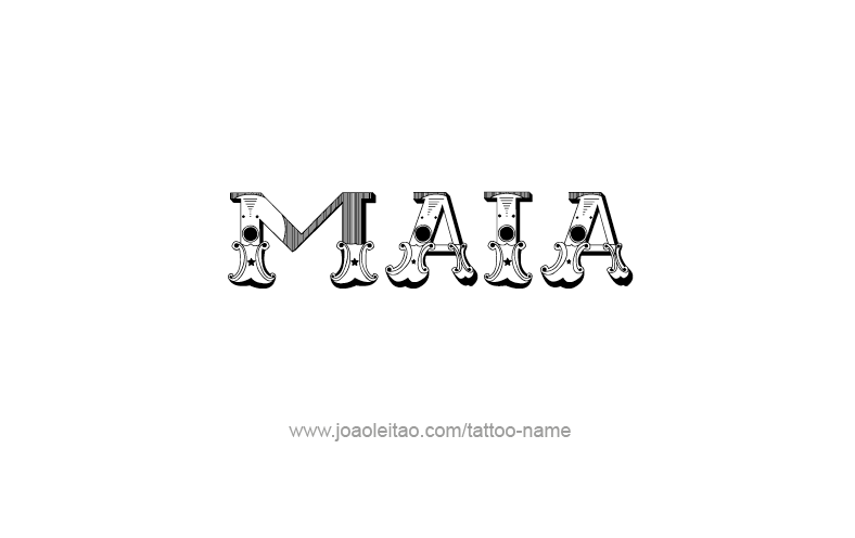 Tattoo Design Name Maia   