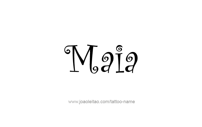 Tattoo Design Name Maia   