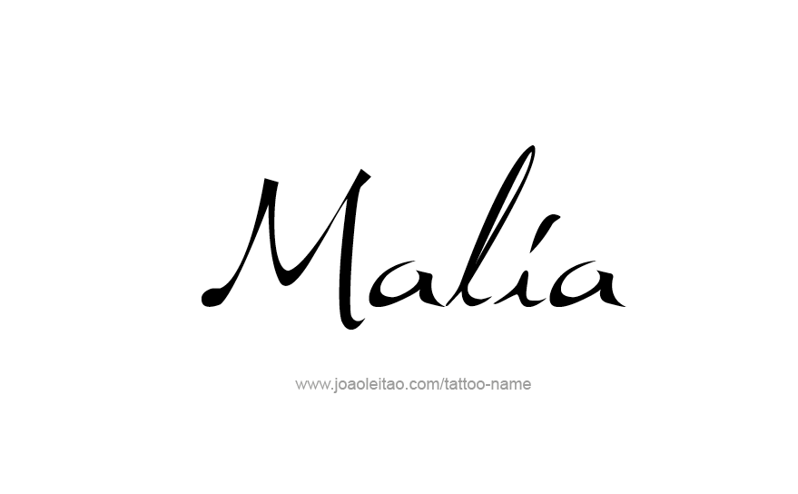 Tattoo Design Name Malia   