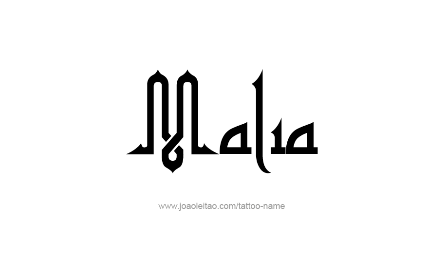 Tattoo Design Name Malia   