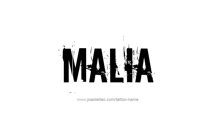 Tattoo Design Name Malia   