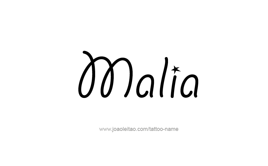 Tattoo Design Name Malia   