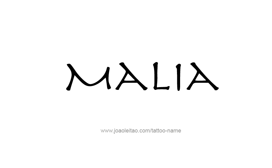 Tattoo Design Name Malia   