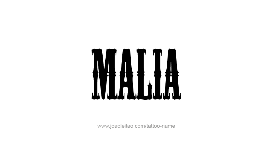 Tattoo Design Name Malia   