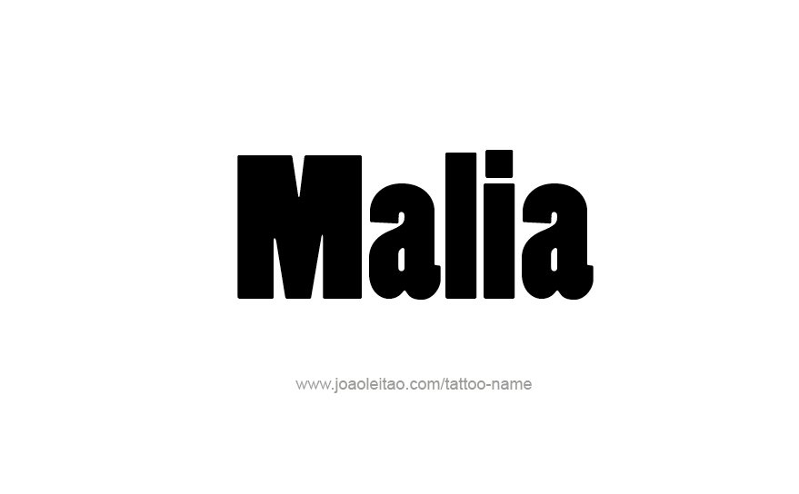 Tattoo Design Name Malia   