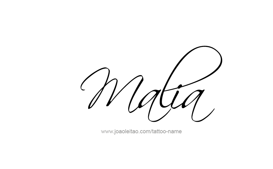 Tattoo Design Name Malia   