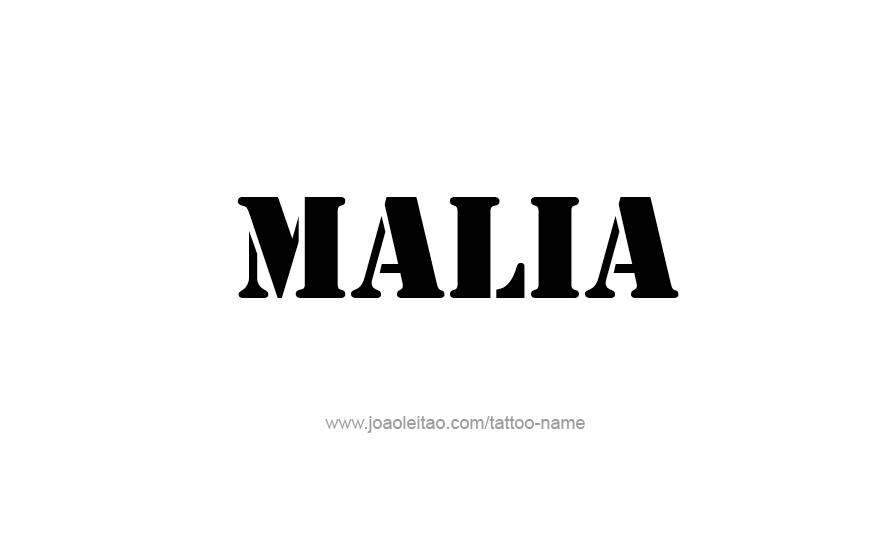 Tattoo Design Name Malia   