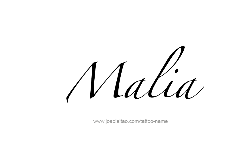 Tattoo Design Name Malia   