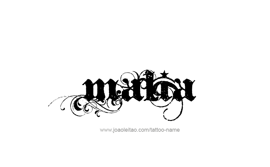 Tattoo Design Name Malia   