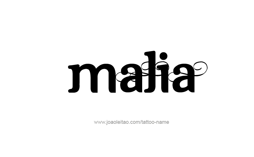 Tattoo Design Name Malia   